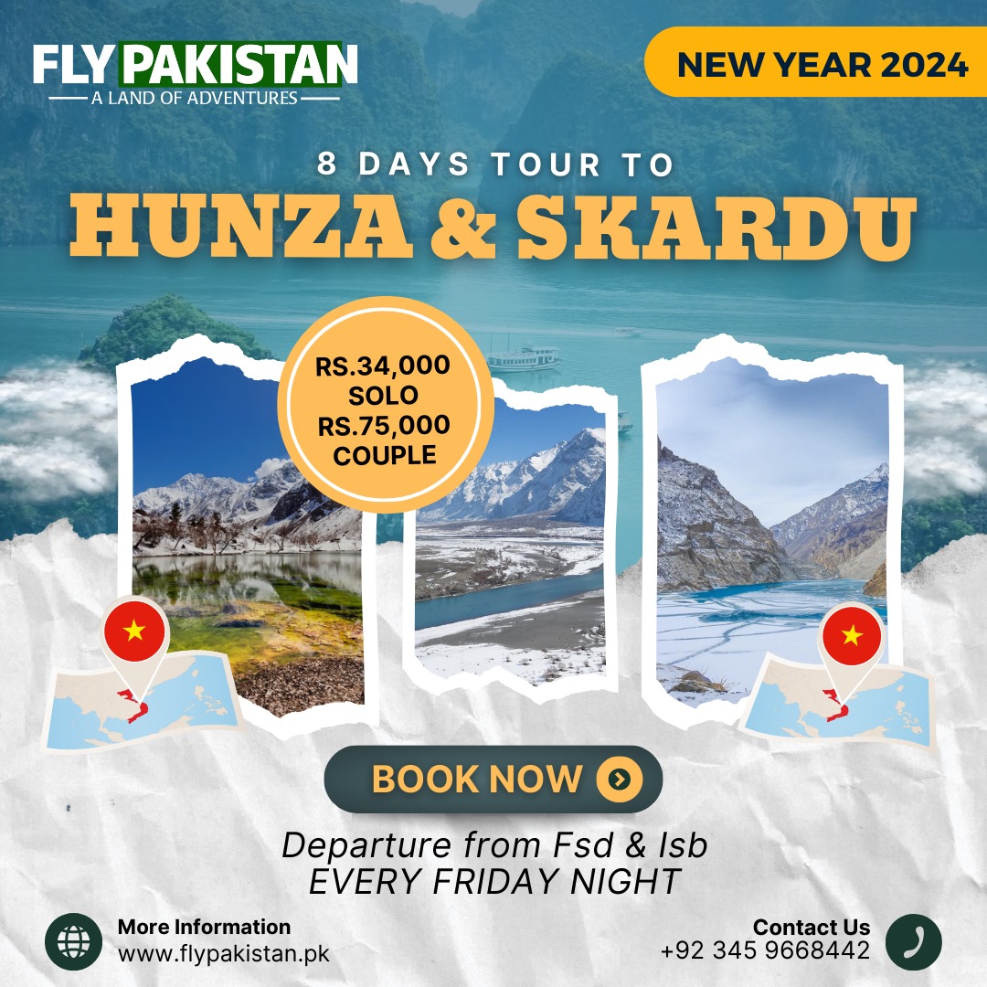 Book Deal 8 Days Tour To Hunza and Skardu (January 2024)